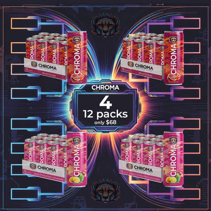 Chroma Madness Bundle - 4 12-packs only $68 - 2 Blood Orange + 2 Spicy Prickly Pear Lemonade